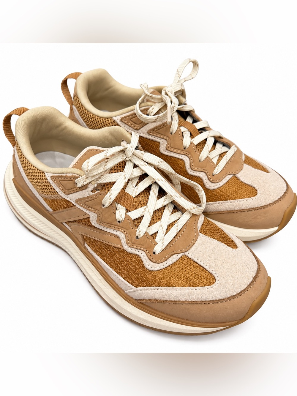 KEEN.CURVE Women’s Size 8 Tan Beige Suede Mesh Chunky Sneakers Shoes